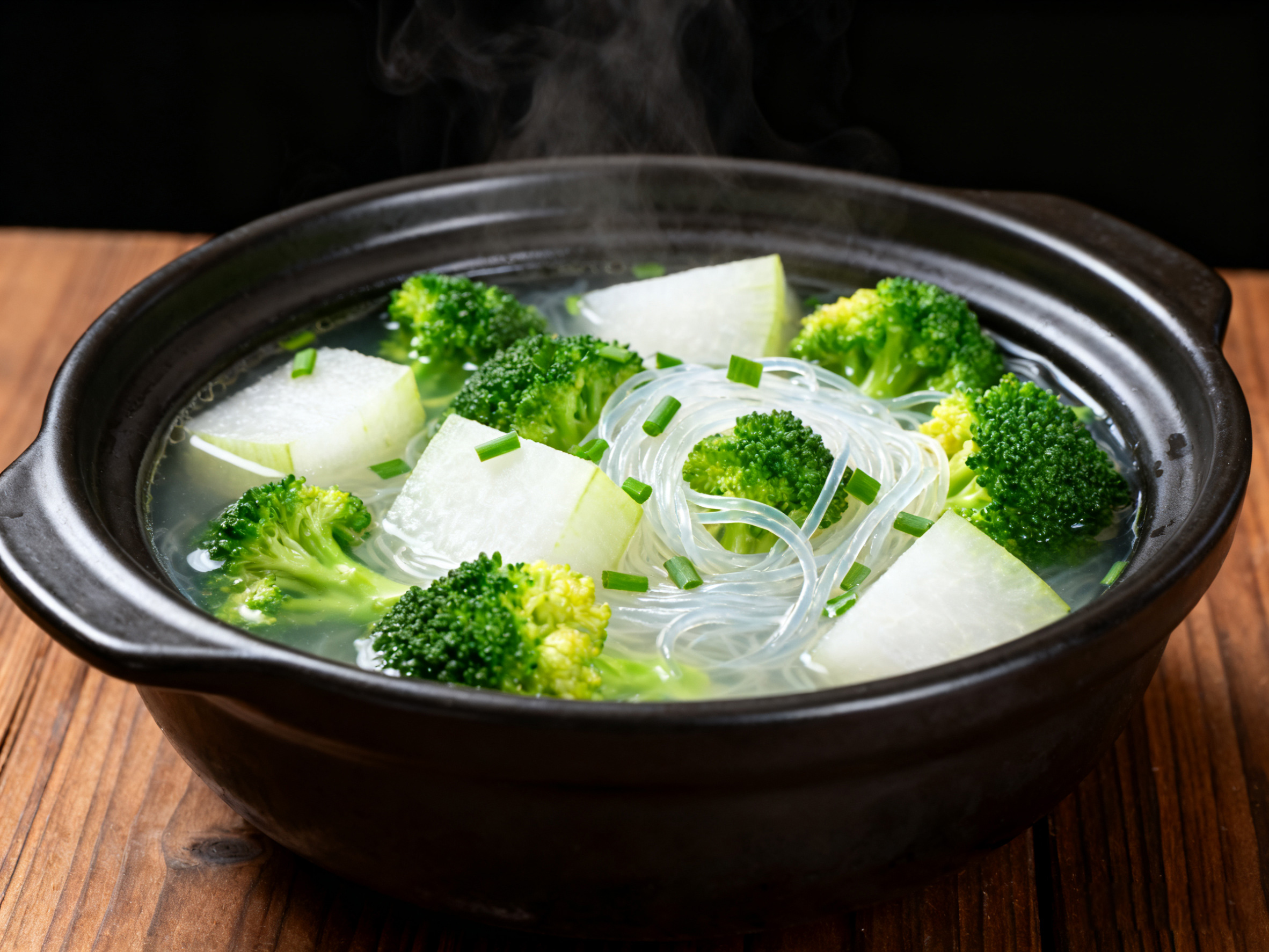 清润家常:西兰花冬瓜粉丝煲